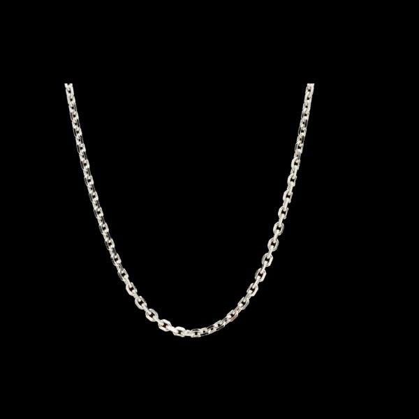 COLLIER-PENDENTIF CHAINE OR GRIS 18CARATS/750 MAILLE DIAMANT