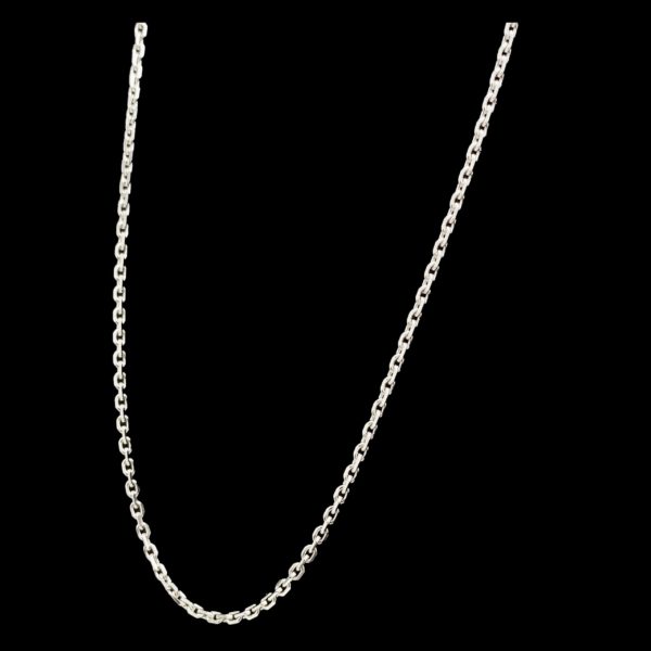 COLLIER-PENDENTIF CHAINE OR GRIS 18CARATS/750 MAILLE DIAMANT – Image 3