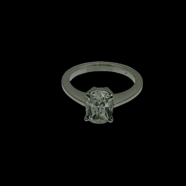 BAGUE SOLITAIRES PIECE UNIQUE CREATION OR24 OR 18K/750 GRIS – Image 7