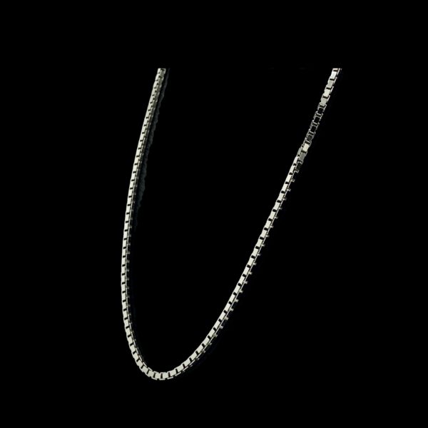 COLLIER-PENDENTIF CHAINE OR GRIS 18CARATS/750 MAILLE VENITIENNE – Image 5