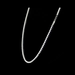 COLLIER-PENDENTIF CHAINE OR GRIS 18CARATS/750 MAILLE VENITIENNE
