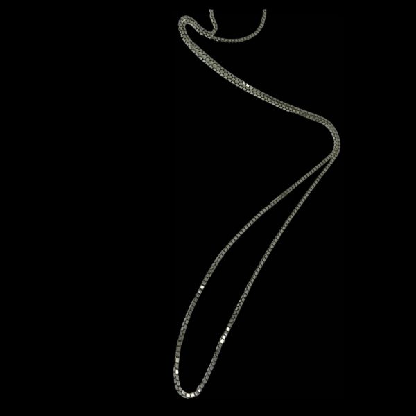 COLLIER-PENDENTIF CHAINE OR GRIS 18CARATS/750 MAILLE VENITIENNE – Image 4