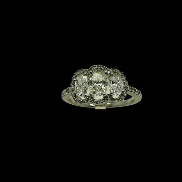 BAGUE DIAMANTS ET OR GRIS 14K/585 TAILLE 53/54 – Image 7