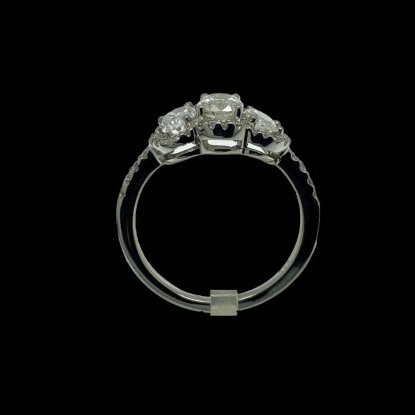 BAGUE DIAMANTS ET OR GRIS 14K/585 TAILLE 53/54 – Image 3