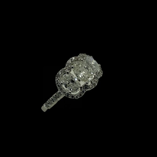 BAGUE DIAMANTS ET OR GRIS 14K/585 TAILLE 53/54 – Image 4