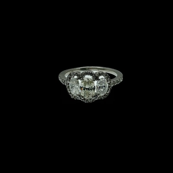 BAGUE DIAMANTS ET OR GRIS 14K/585 TAILLE 53/54 – Image 5