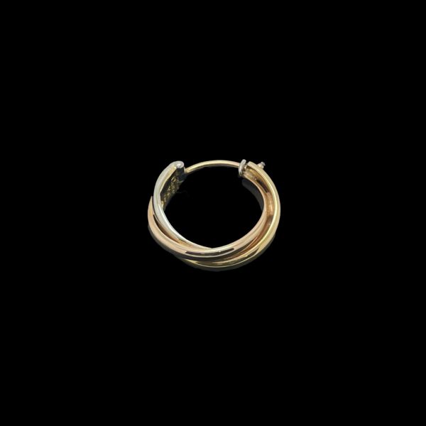 BOUCLES D'OREILLES CARTIER TRINITY 3 ORS CREOLES – Image 2
