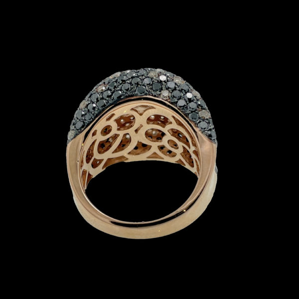 BAGUE VAGUE OR ROSE DIAMANTS TAILLE BRILLANT 4,47CTS. G-VS TAILLE 53/54 – Image 4