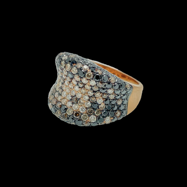 BAGUE VAGUE OR ROSE DIAMANTS TAILLE BRILLANT 4,47CTS. G-VS TAILLE 53/54 – Image 5