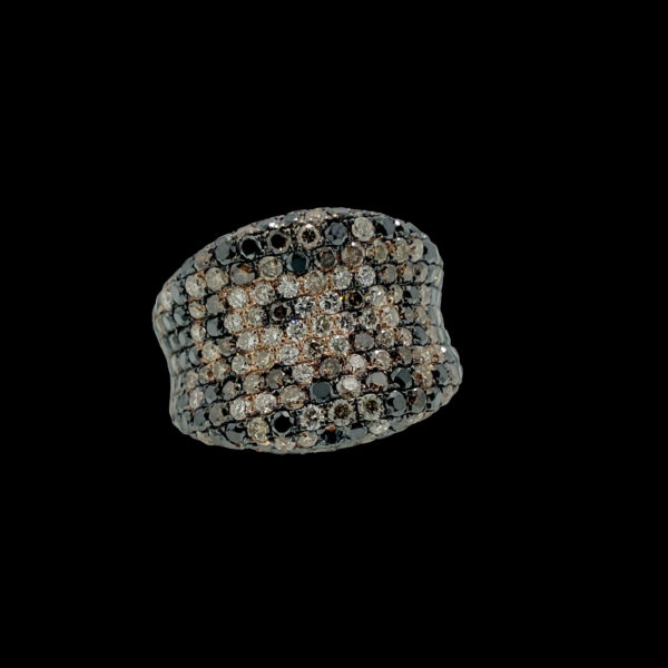 BAGUE VAGUE OR ROSE DIAMANTS TAILLE BRILLANT 4,47CTS. G-VS TAILLE 53/54 – Image 6