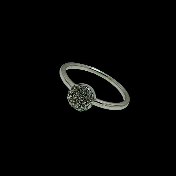 BAGUE SOLEIL DIAMANTS 0,38CT. ET OR GRIS 18K TAILLE 53 – Image 4