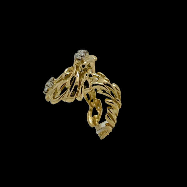 BAGUE GILBERT ALBERT DIAMANTS OR JAUNE 18K TAILLE 53 – Image 2
