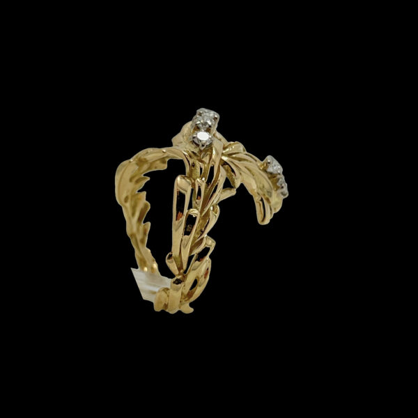 BAGUE GILBERT ALBERT DIAMANTS OR JAUNE 18K TAILLE 53 – Image 5