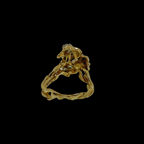BAGUE GILBERT ALBERT DIAMANTS OR JAUNE 18K TAILLE 53 – Image 6