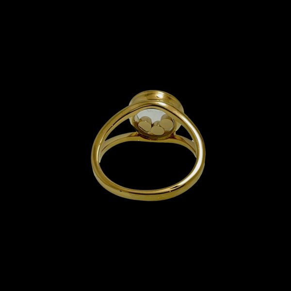 BAGUE CHOPARD  HAPPY DIAMONDS ICONS OR JAUNE 18K 3 DIAMANTS TAILLE 53 – Image 4