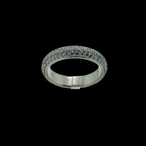 BAGUE CARTIER  ALLIANCE TOUR COMPLET DIAMANTS OR GRIS 18K TAILLE 50