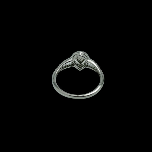 BAGUE OR GRIS 18K POIRE SERTIE DE 0,20CTS DIAMANTS TAILLE 51/52 – Image 6