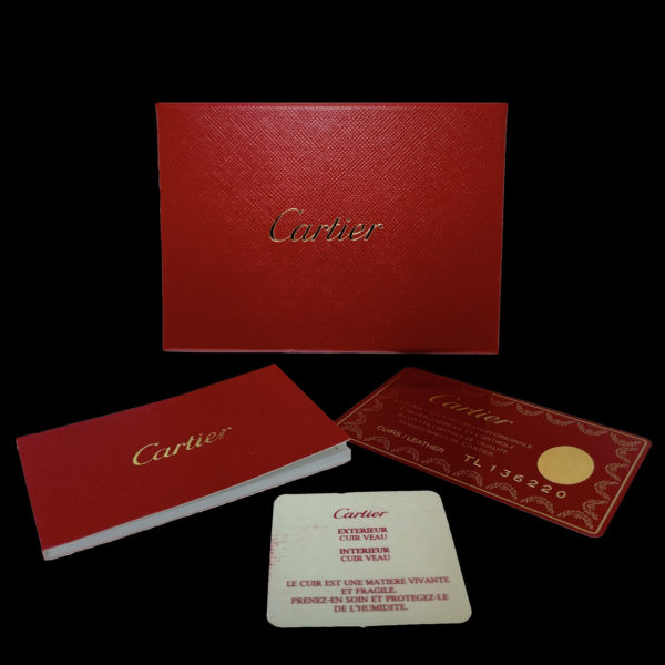 ACCESSOIRES PORTE-CLES CARTIER LOGO DOUBLE "C" CUIR BORDEAUX – Image 5