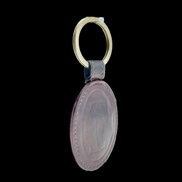 ACCESSOIRES PORTE-CLES CARTIER LOGO DOUBLE "C" CUIR BORDEAUX – Image 3