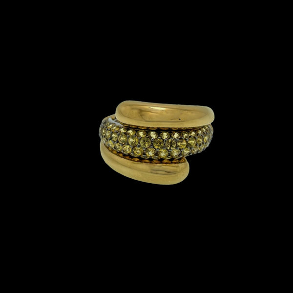 BAGUE ADLER CAMELEON DUO DE BAGUES INTERCHANGEABLES AVEC 6 BAGUES SERTIE DE PIERRES OR GRIS/JAUNE 18K – Image 8