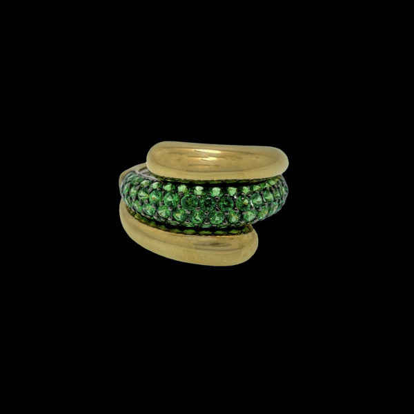 BAGUE ADLER CAMELEON DUO DE BAGUES INTERCHANGEABLES AVEC 6 BAGUES SERTIE DE PIERRES OR GRIS/JAUNE 18K – Image 6