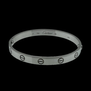 BRACELETS CARTIER LOVE EN OR GRIS 18K TAILLE 17