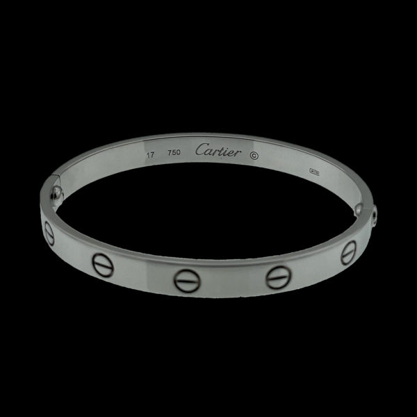 BRACELETS CARTIER LOVE EN OR GRIS 18K TAILLE 17