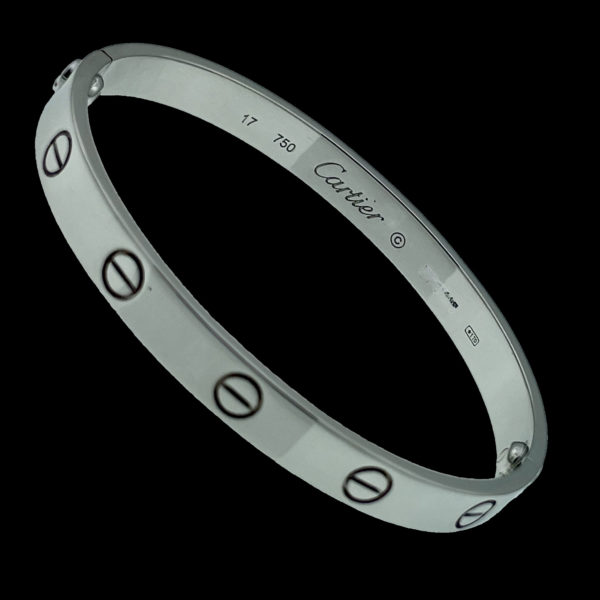 BRACELETS CARTIER LOVE EN OR GRIS 18K TAILLE 17 – Image 5