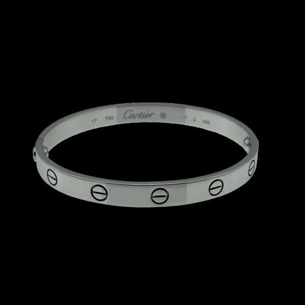 BRACELETS CARTIER LOVE EN OR GRIS 18K TAILLE 17 – Image 4