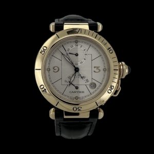 Cartier Pasha Dual Time Reserve de Marche OR Jaune 750 Ref: 2395