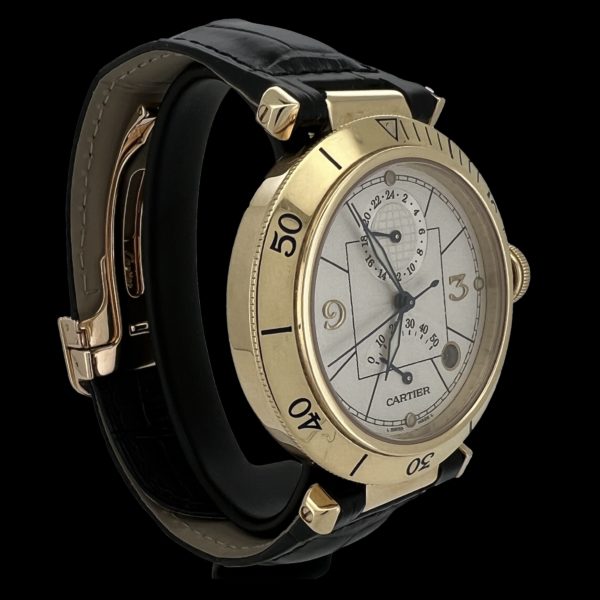 Cartier Pasha Dual Time Reserve de Marche OR Jaune 750 Ref: 2395 – Image 3