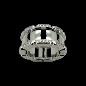 BAGUE PATEK PHILIPPE TWENTY 4 OR GRIS 750 SERTIE DE 54 DIAMANTS