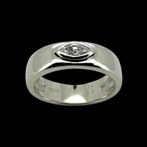 BAGUE SOLITAIRE CARL BUCHERER EN PLATINE 950 PT ET DIAMANT