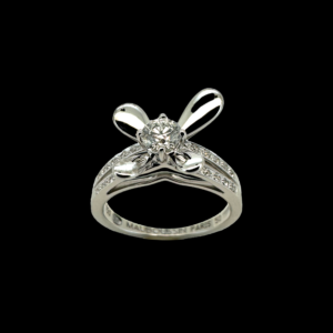 BAGUE MAUBOUSSIN MOI AIMER TOI OR GRIS 750 ET DIAMANTS