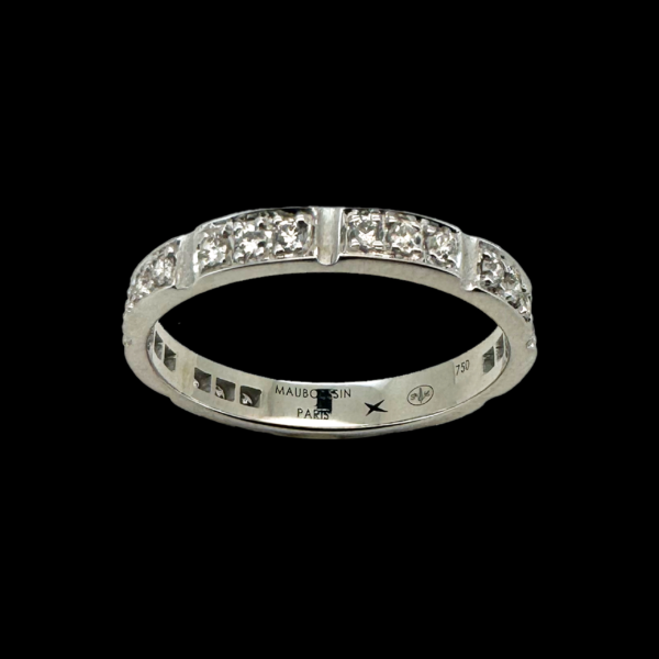 BAGUE MAUBOUSIN AMOUR DE MA VIE EN OR GRIS 750 & 27 DIAMANTS