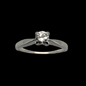 BAGUE SOLITAIRE CARL BUCHERER OR GRIS 750 & DIAMANT