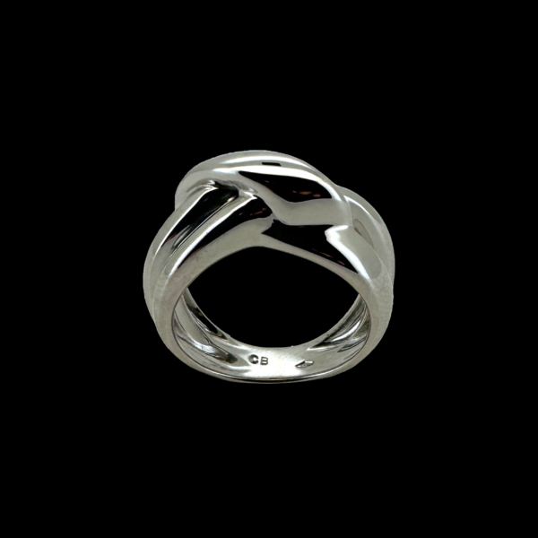 BAGUE CARL BUCHERER TORSADEE EN OR GRIS 750 – Image 2