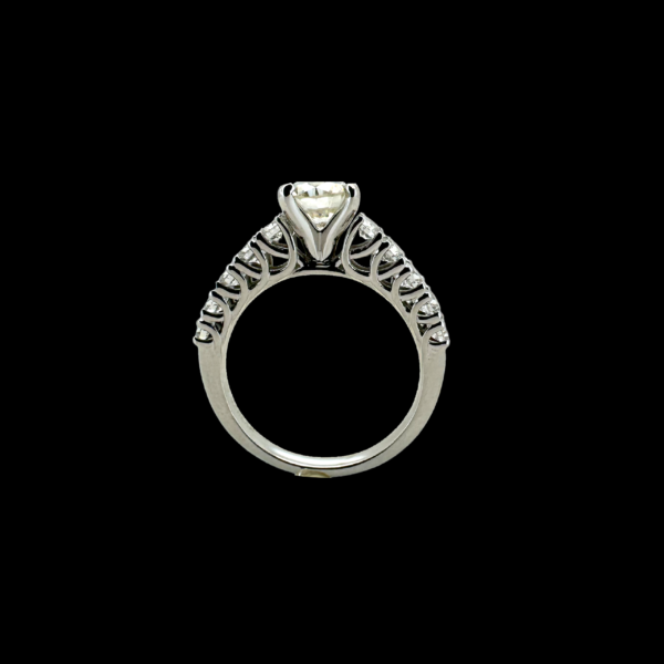 BAGUE SOLITAIRE GAHLAN OR BLANC 750 SERTIE DIAMANT 0,96 Carats – Image 2