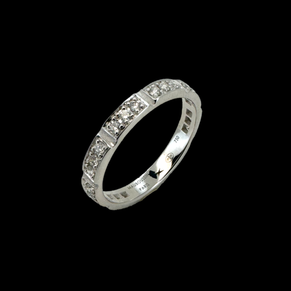 BAGUE MAUBOUSIN AMOUR DE MA VIE EN OR GRIS 750 & 27 DIAMANTS – Image 2