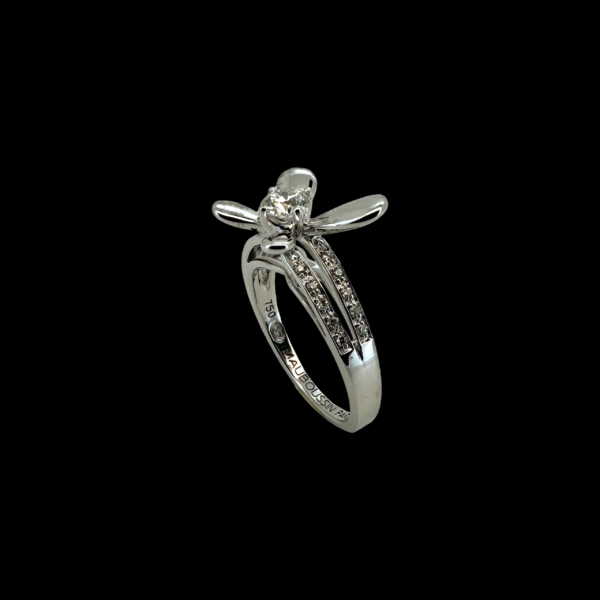 BAGUE MAUBOUSSIN MOI AIMER TOI OR GRIS 750 ET DIAMANTS – Image 3