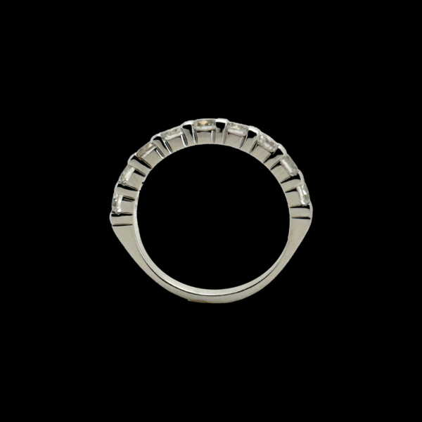 BAGUE DEMI-TOUR EN OR GRIS 750 - 9 DIAMANTS – Image 3