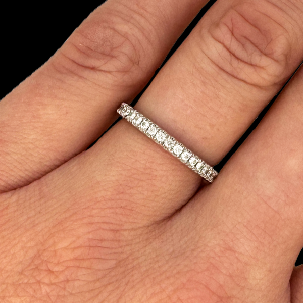 BAGUE CARL BUCHERER JOY EN OR GRIS 750 SERTIE DE DIAMANTS – Image 4