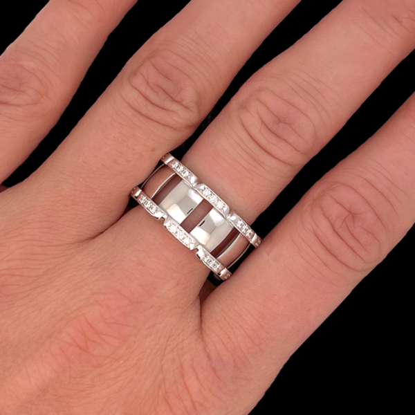 BAGUE PATEK PHILIPPE TWENTY 4 OR GRIS 750 SERTIE DE 54 DIAMANTS – Image 4