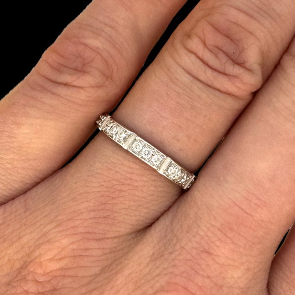 BAGUE MAUBOUSIN AMOUR DE MA VIE EN OR GRIS 750 & 27 DIAMANTS – Image 4
