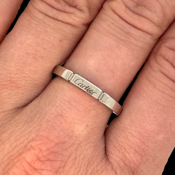 BAGUE CARTIER ALLIANCE MAILLON PANTHÈRE EN OR GRIS 750 – Image 4