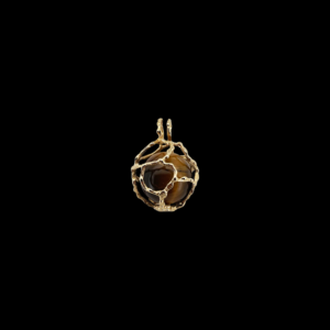 COLLIER-PENDENTIF GILBERT ALBERT  "PERLES" EN OR JAUNE 18K