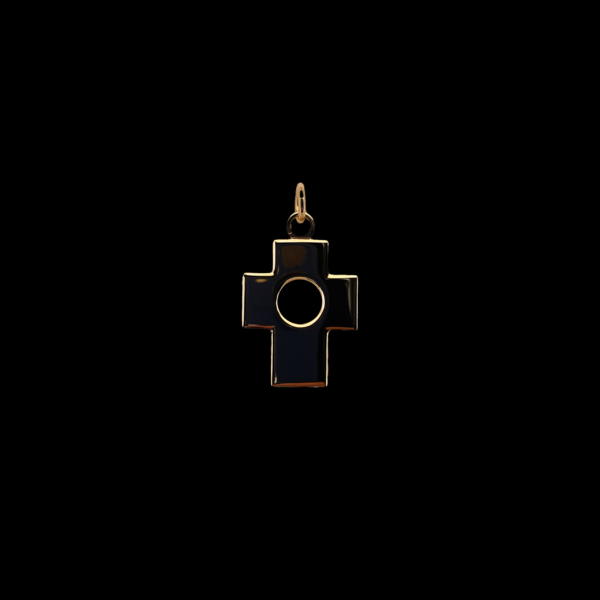 COLLIER-PENDENTIF DINH VAN CROIX EN OR JAUNE 750