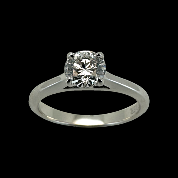 BAGUE CARL BUCHERER SOLITAIRE JOY EN OR GRIS 18K & DIAMANT 0,50Ct.