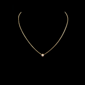 COLLIER-PENDENTIF CARTIER d'AMOUR XS SOLITAIRE EN OR ROSE 750