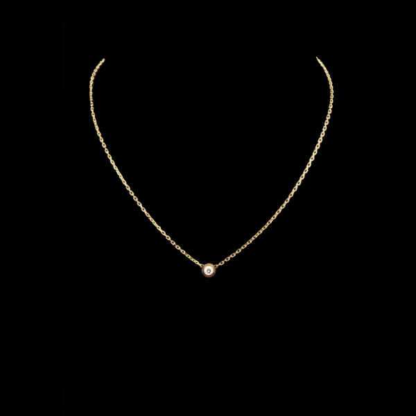 COLLIER-PENDENTIF CARTIER d'AMOUR XS SOLITAIRE EN OR ROSE 750